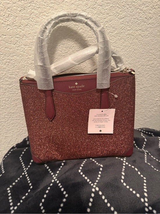 kate spade Handbags - kate spade glitter satchel in burgundy